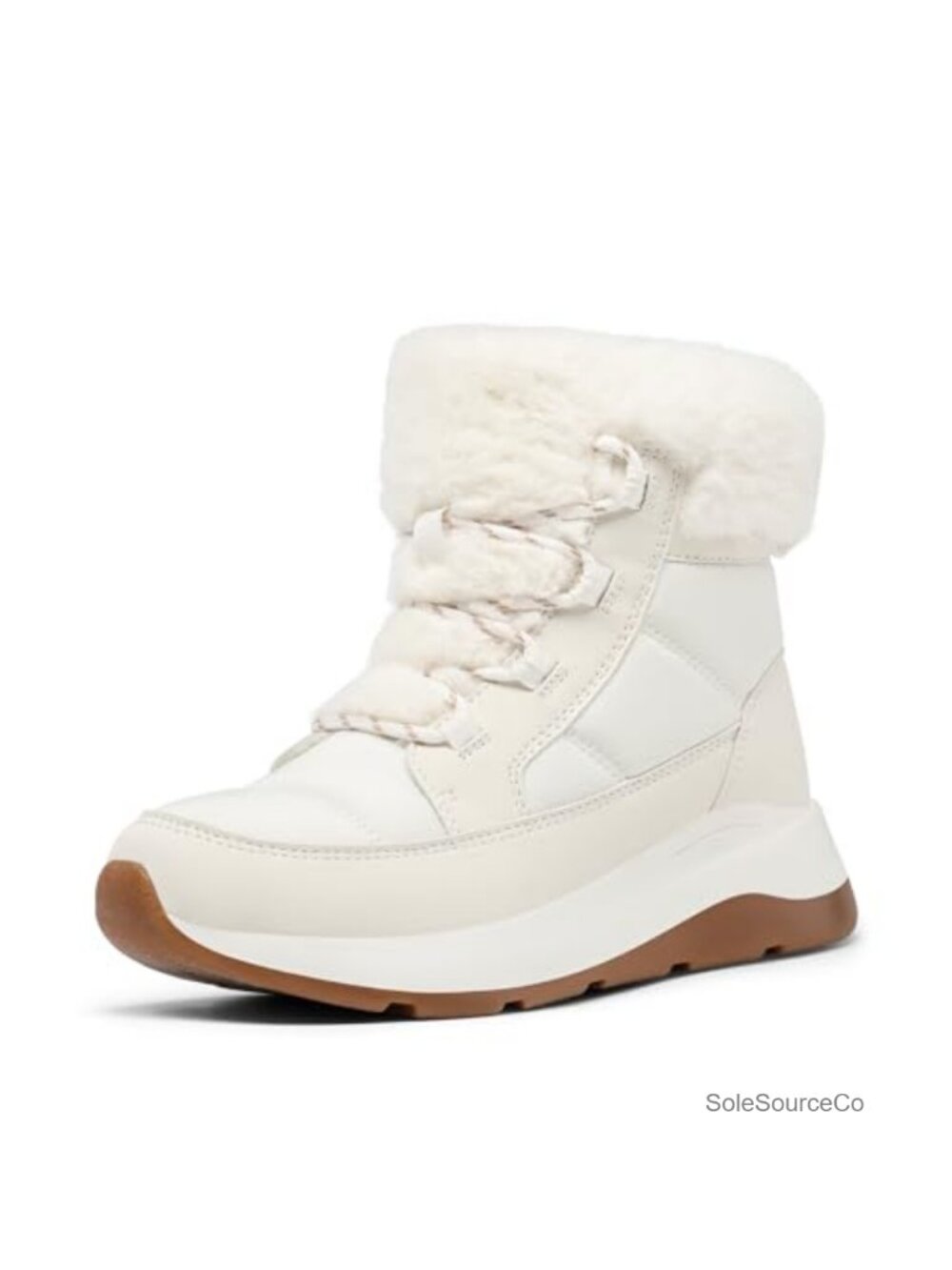 Women's Winter Snow Boots Faux Fur Lined Water Resistant Wedge Lace Up